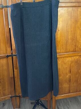 Karen Scott II Women's 2X Black Faux Wrap Midi Skirt Stretch Pull-On Career Plus